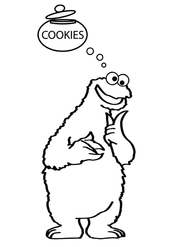 Plansa de colorat cu Cookie Monster 11 3